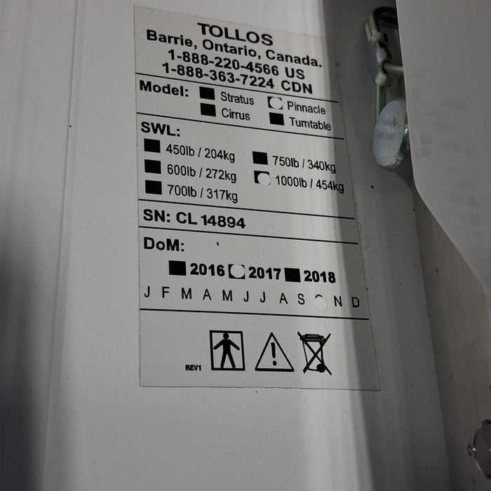 Tollos Pinnacle 1000 lbs Ceiling Lift
