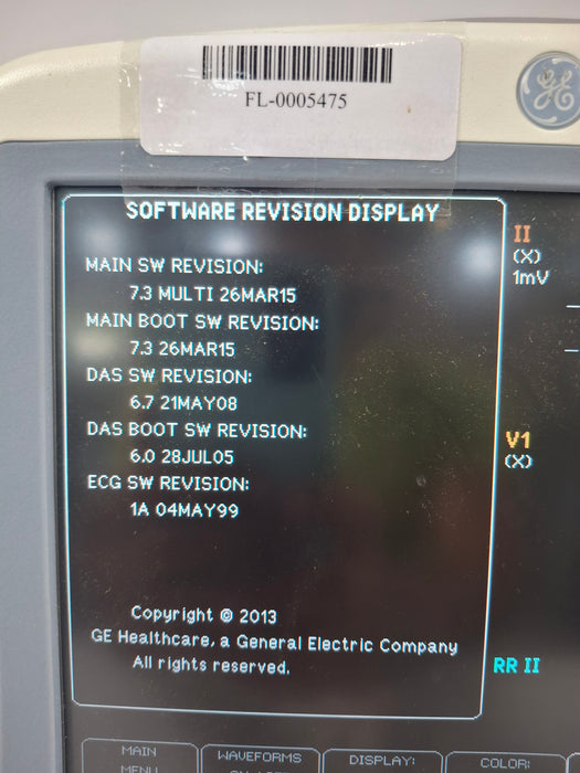 GE Healthcare Dash 4000 - Masimo SpO2 Patient Monitor