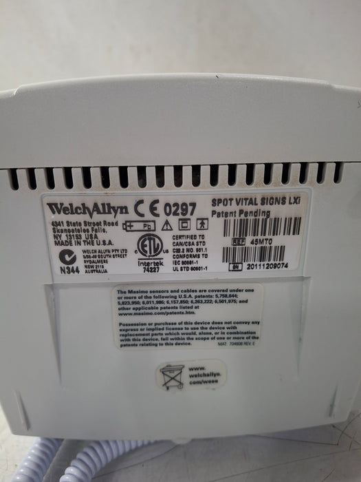Welch Allyn Spot LXi - NIBP, SureTemp Plus, Masimo SpO2 Vital Signs Monitor