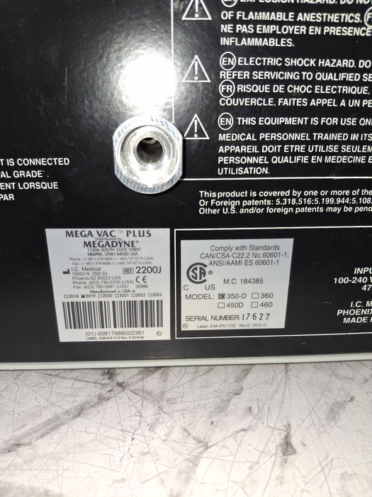 Megadyne Mega Vac Plus Smoke Evacuator
