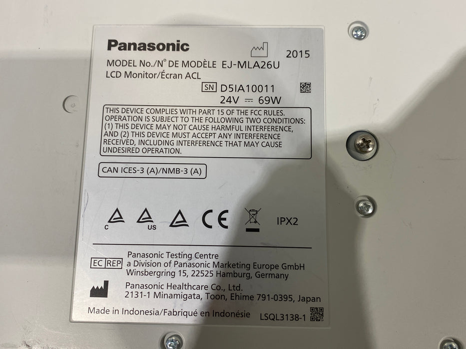 Panasonic EJ-MLA26U 26” Full HD Medical Monitor