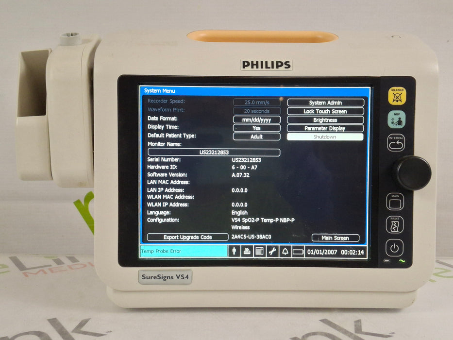 Philips SureSigns VS4 Vital Signs Monitor
