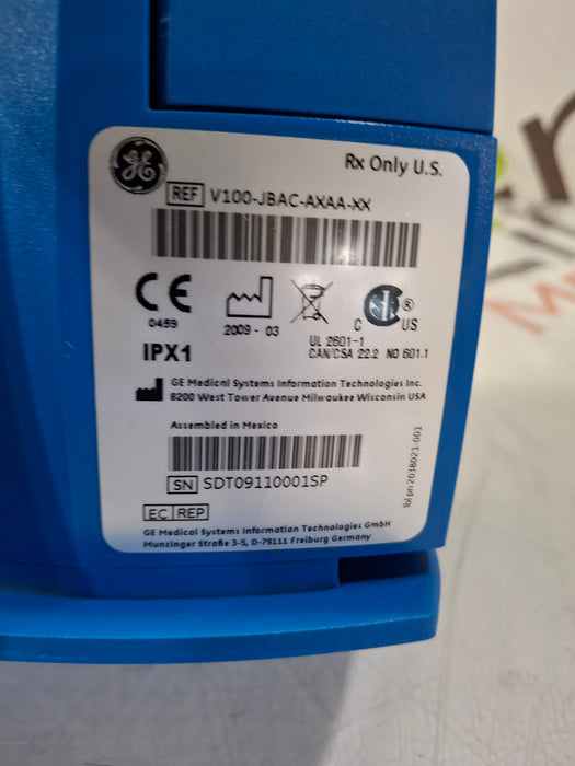GE Healthcare Dinamap V100 - NIBP, SpO2, Temp Vital Signs Monitor