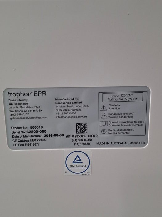 NanoSonics Trophon EPR High Level Disinfection