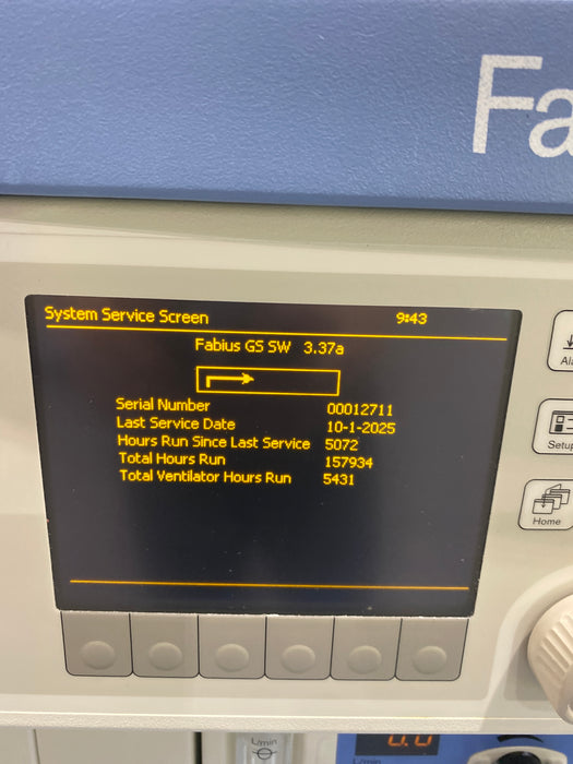 Draeger Medical Fabius GS Anesthesia Machine