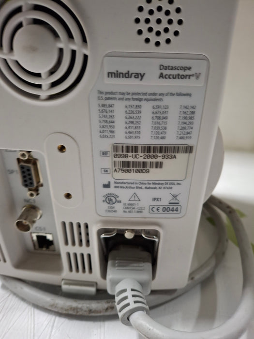 Mindray Datascope Accutorr V Vital Signs Monitor