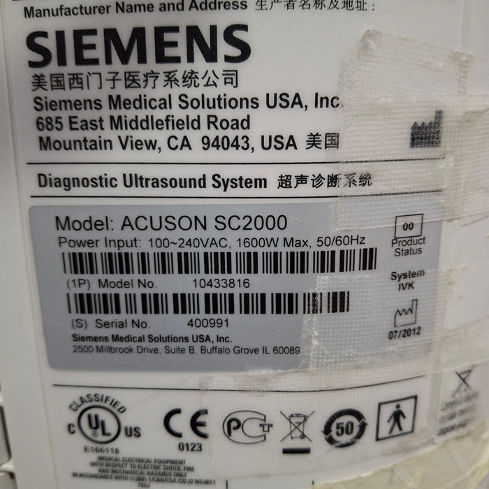 Siemens Siemens Acuson SC2000 Ultrasound Ultrasound reLink Online