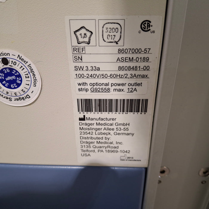 Draeger Medical Fabius GS Premium Anesthesia Machine