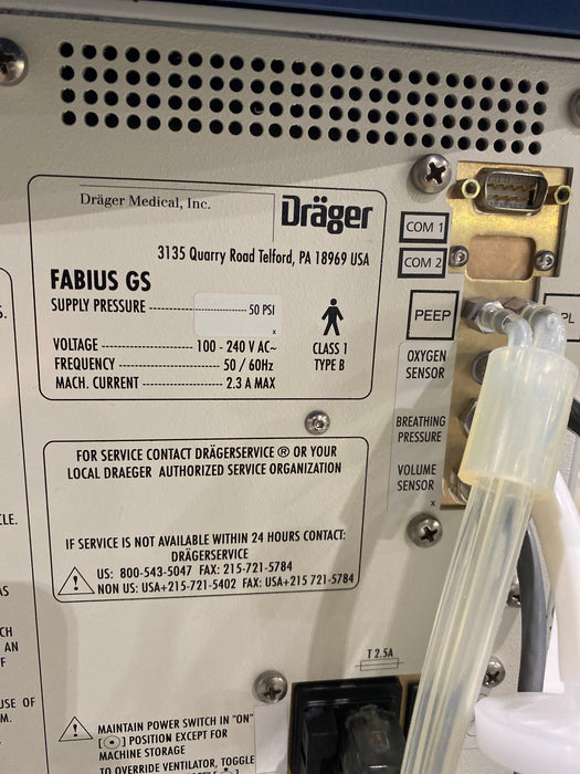 Draeger Medical Fabius GS Anesthesia Machine