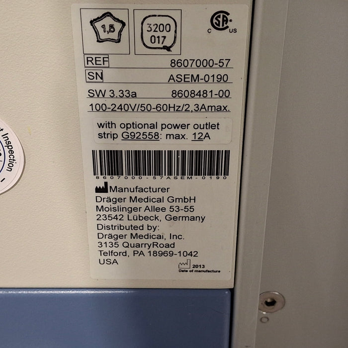 Draeger Medical Fabius GS Premium Anesthesia Machine