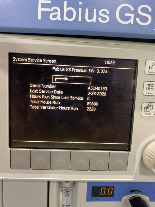 Draeger Medical Fabius GS Premium Anesthesia Machine