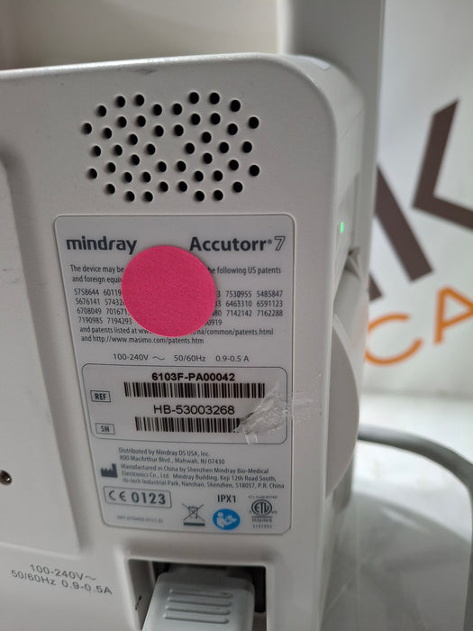 Mindray Accutorr 7 Vital Signs Monitor