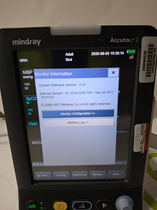Mindray Accutorr 7 Vital Signs Monitor
