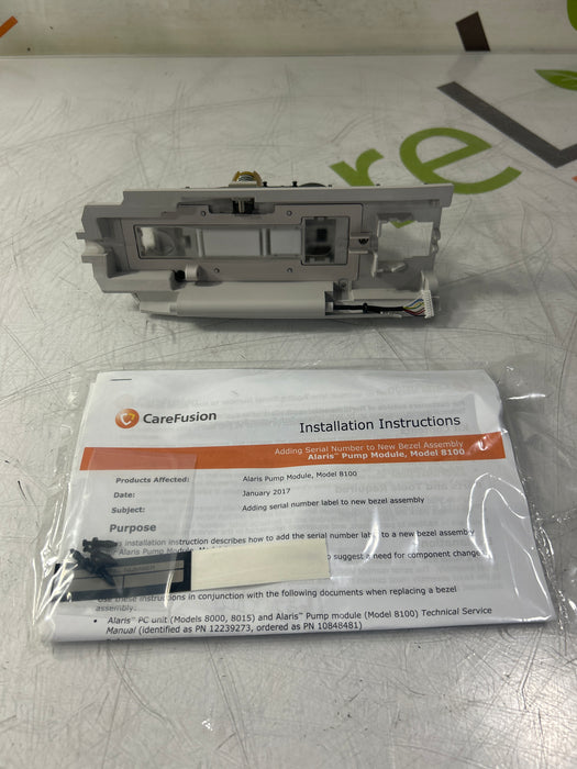 CareFusion Alaris 8100 Infusion Pump Module Bezel Assembly Kit
