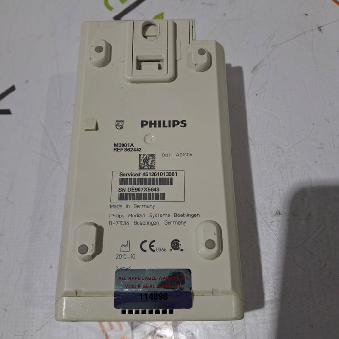 Philips M3001A-A01C06 Fast SpO2, NIBP, ECG, Temp, IBP MMS Module