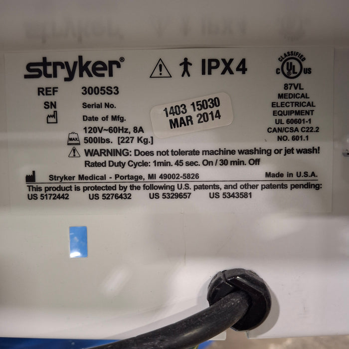 Stryker Secure III 3005 Hospital Bed