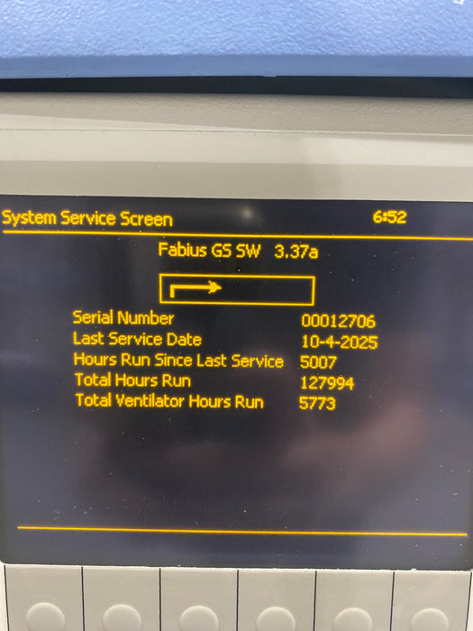Draeger Medical Fabius GS Anesthesia Machine