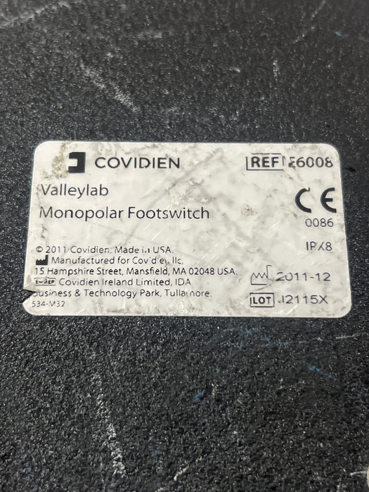 Valleylab E6008 Monopolar Electrosurgical Footswitch