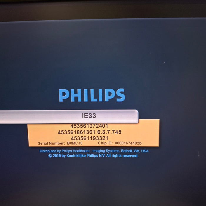 Philips IE33 F-G Cart Ultrasound