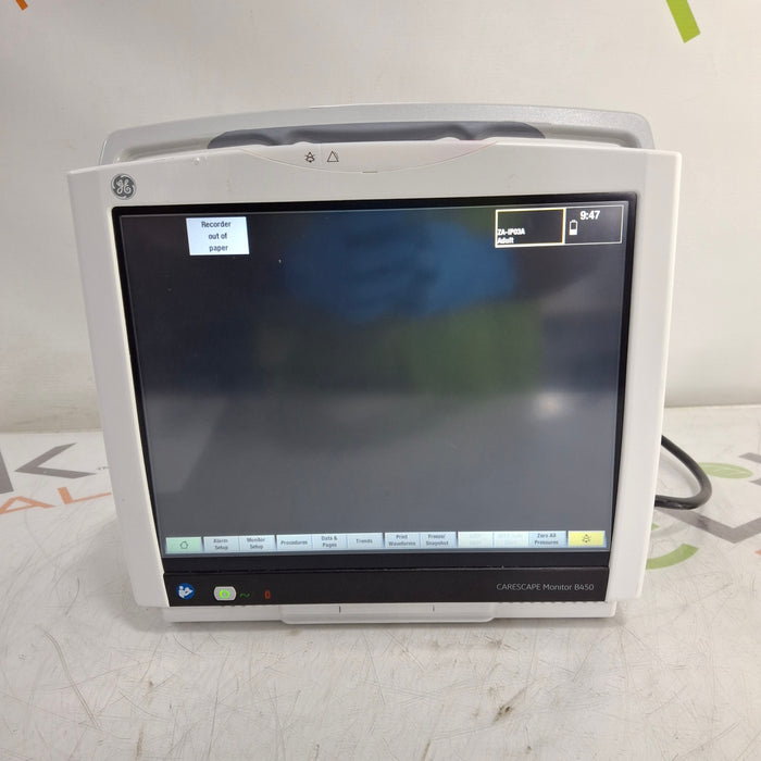 GE Healthcare Carescape B450 Patient Monitor