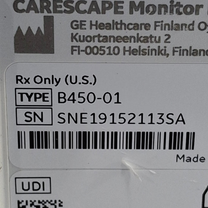 GE Healthcare Carescape B450 Patient Monitor