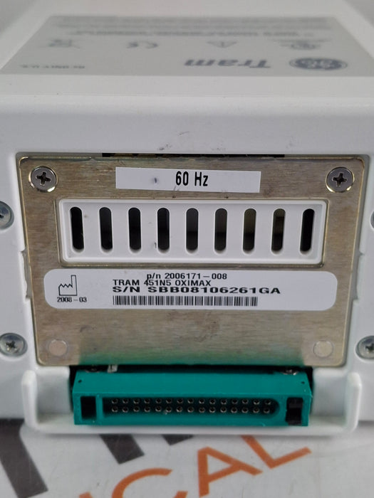 GE Healthcare TRAM 451N Multiparameter Module - Nellcor SpO2