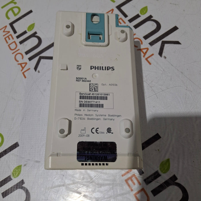 Philips M3001A-A01C06 Fast SpO2, NIBP, ECG, Temp, IBP MMS Module