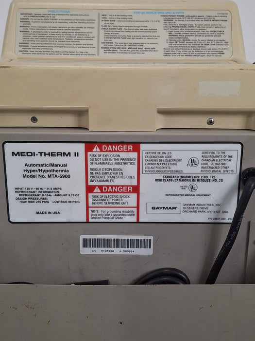 Gaymar Medi-Therm II Hyper/Hypothermia Machine