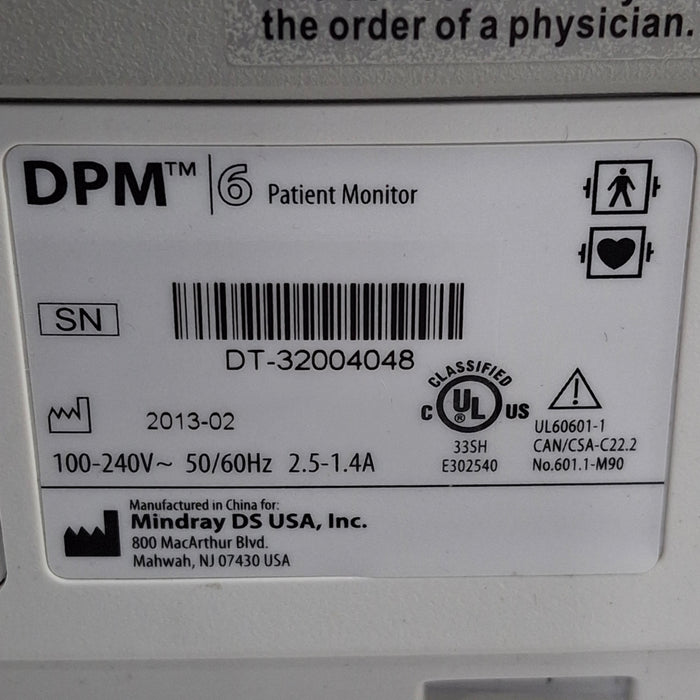 Mindray DPM6 Patient Monitor