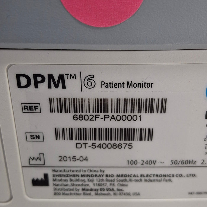 Mindray DPM6 Patient Monitor