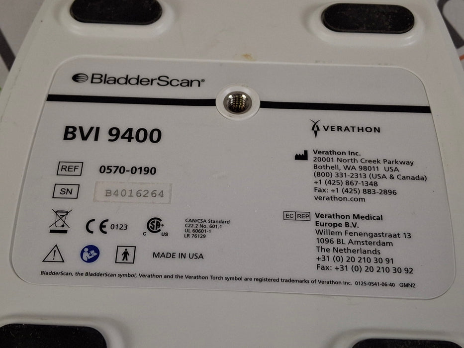 Verathon Medical, Inc BVI 9400 Bladderscan