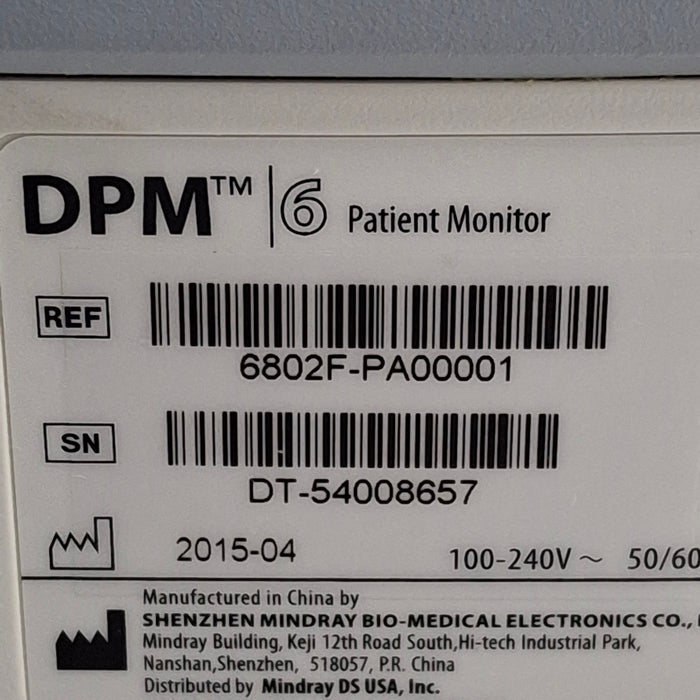 Mindray DPM6 Patient Monitor