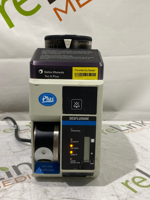 Datex-Ohmeda Tec 6 Plus Desflurane Vaporizer