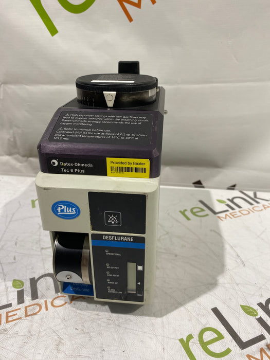 Datex-Ohmeda Tec 6 Plus Desflurane Vaporizer