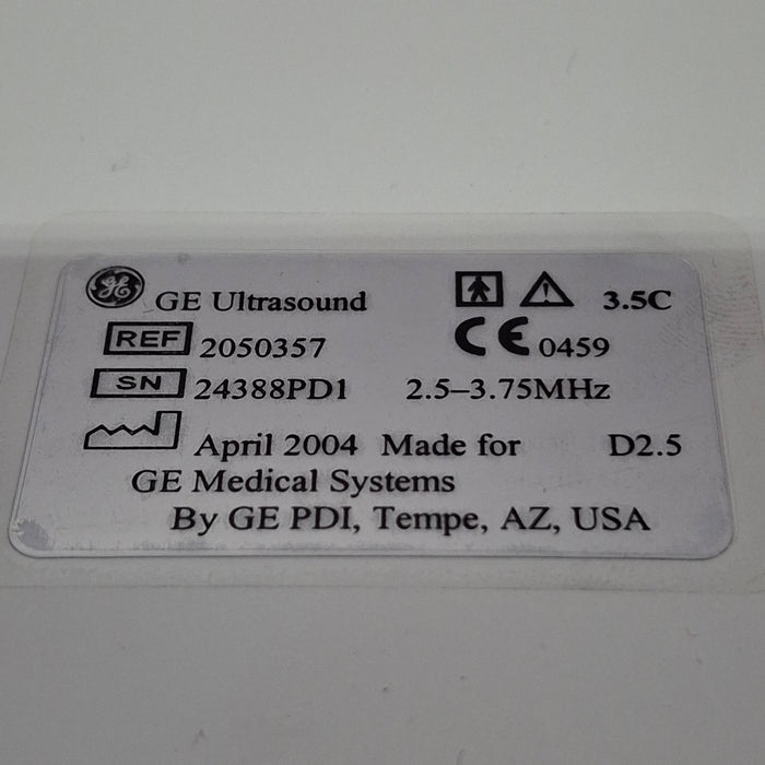 GE Healthcare 3.5C 2.5-3.75/D2.5 2050357 Convex Transducer