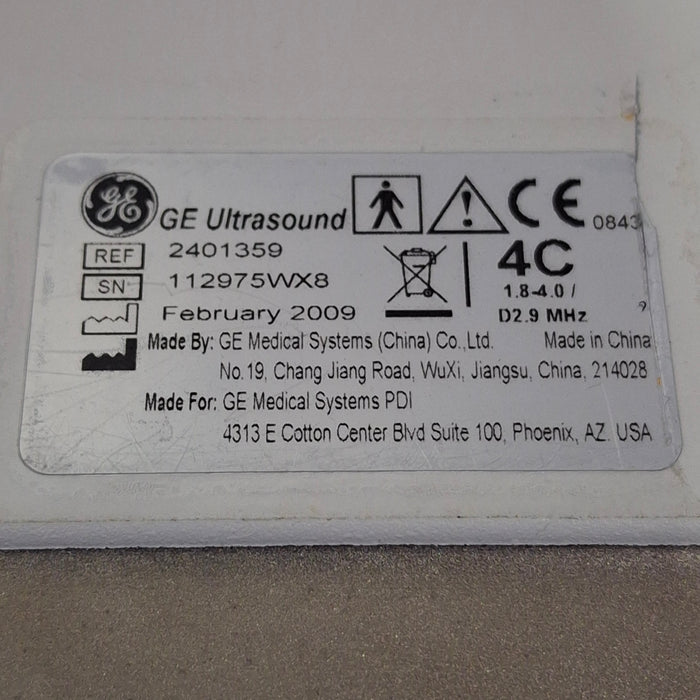 GE Healthcare 4C Convex Transducer