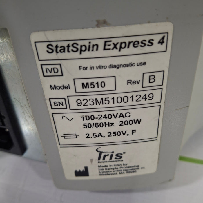 IRIS Medical StatSpin Express 4 Bench Top Centrifuge