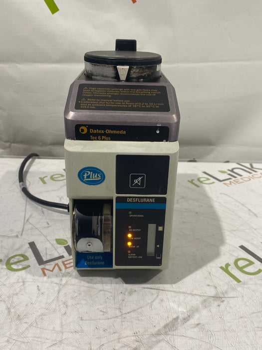 Datex-Ohmeda Tec 6 Plus Desflurane Vaporizer
