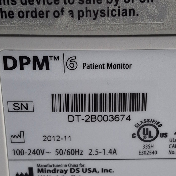 Mindray DPM6 Patient Monitor