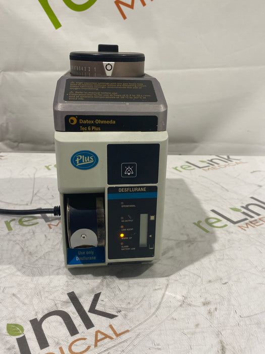 Datex-Ohmeda Tec 6 Plus Desflurane Vaporizer
