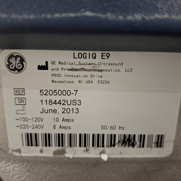 GE Healthcare Logiq E9 Ultrasound