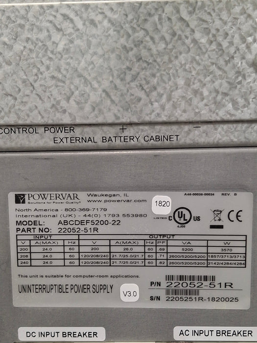 Powervar Security Plus 5200 UPS