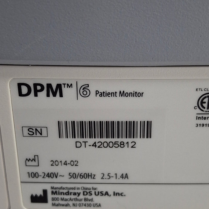 Mindray DPM6 Patient Monitor