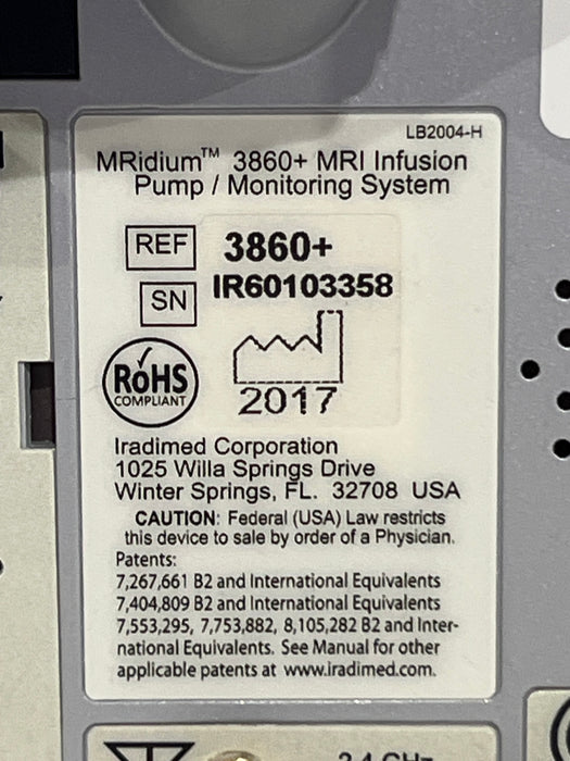 Iradimed MRidium 3860+ w/3861 MRI Infusion Pump