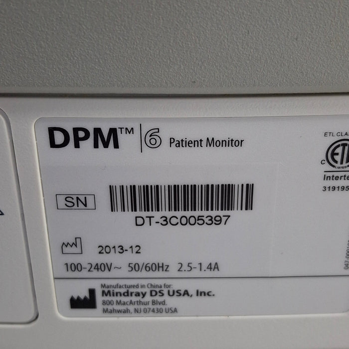 Mindray DPM6 Patient Monitor
