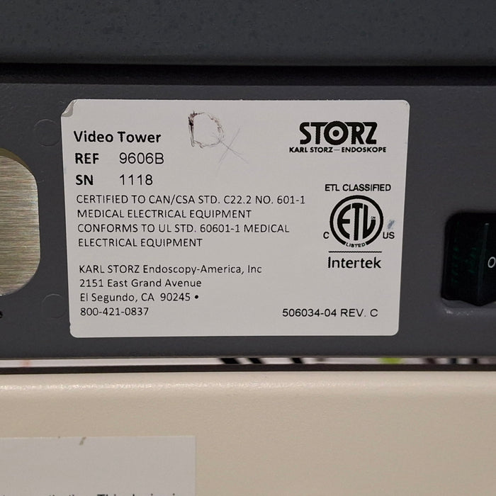 Karl Storz 9606B Video Tower Cart