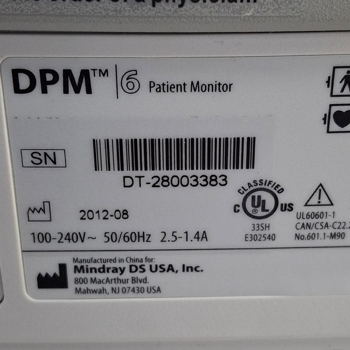 Mindray DPM6 Patient Monitor
