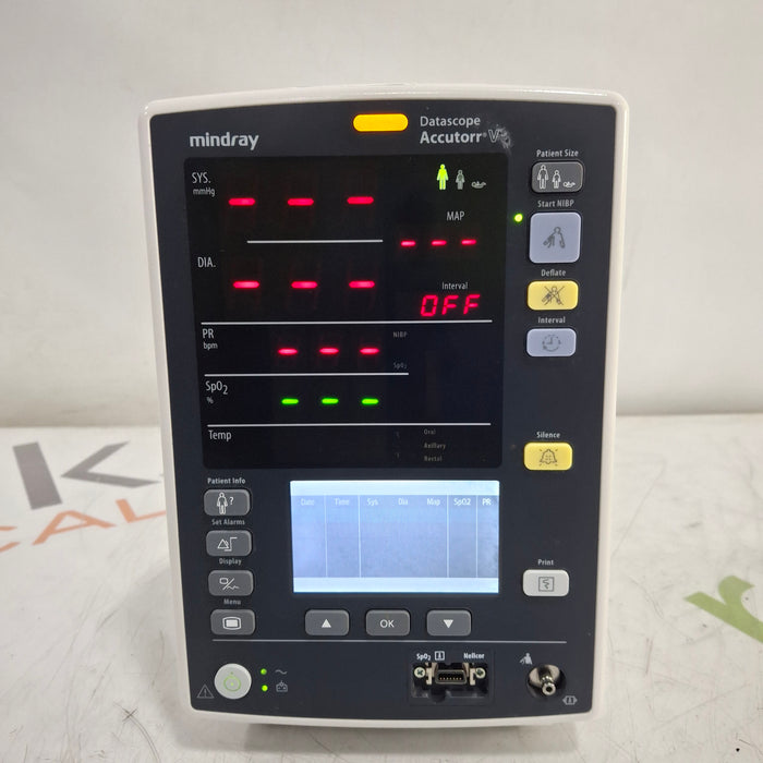 Mindray Datascope Accutorr V Vital Signs Monitor