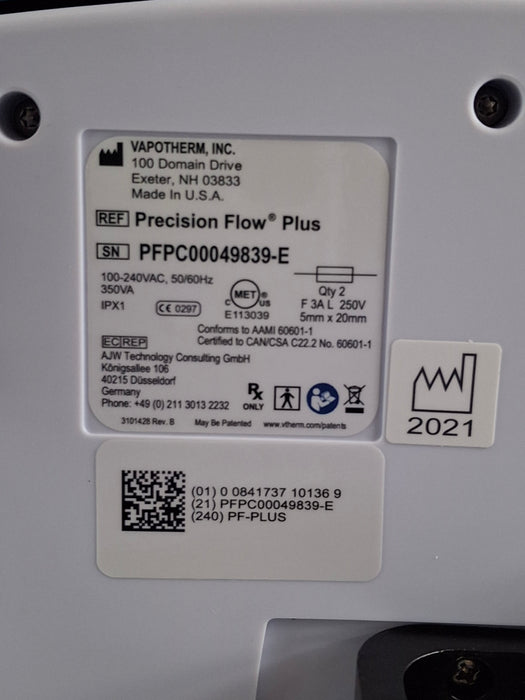 Vapotherm Precision Flow Plus Meter Humidifier