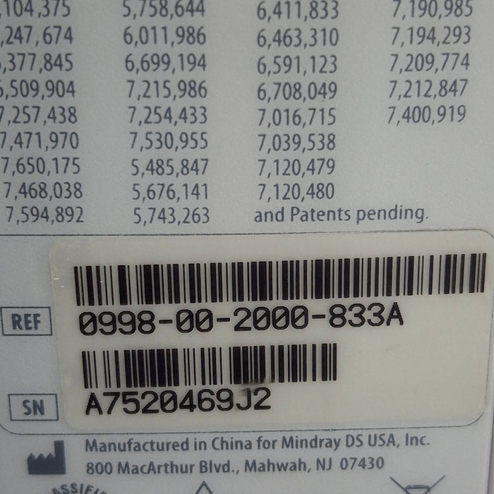 Mindray Datascope Accutorr V Vital Signs Monitor